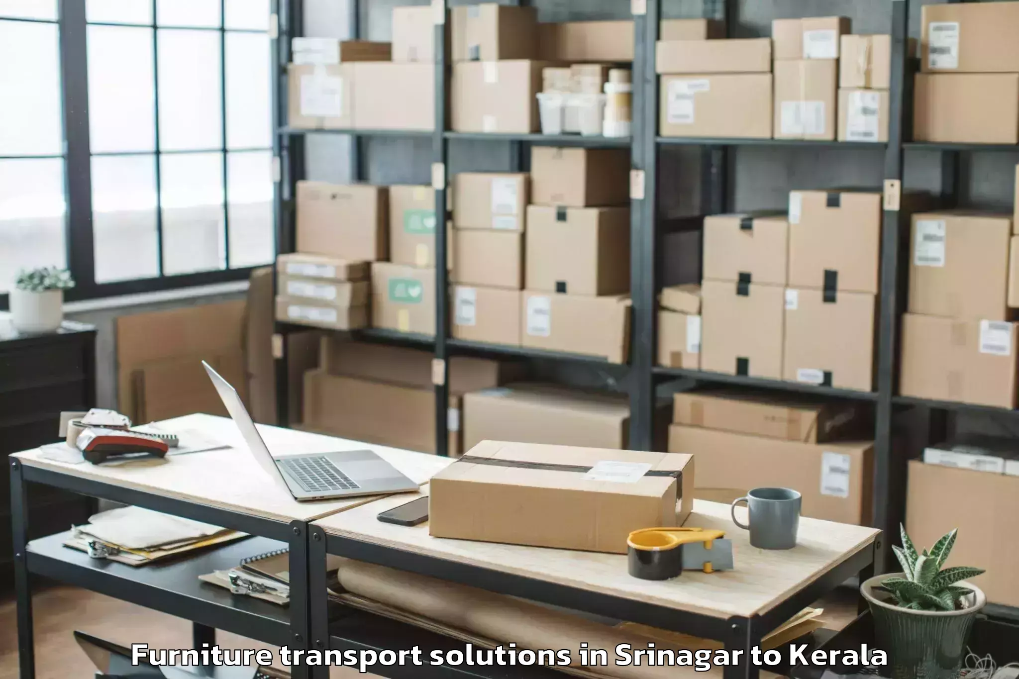 Affordable Srinagar to Kadanad Furniture Transport Solutions